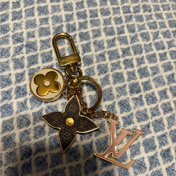 Louis Vuitton Gold and Brown Floral Key Holder - Picture 1 of 5